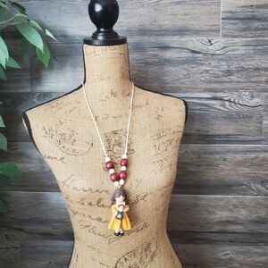 Doll Child Beaded Figurine String Necklace